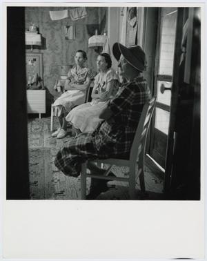 Primary view of object titled '[Women gather for a quilting bee]'.