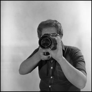 Primary view of object titled '[Filmmaker and producer Lewis Abernathy, 2]'.