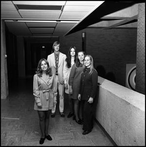 Primary view of object titled '[Officers of the Texas Eta Chapter of Alpha Chi, 1973]'.
