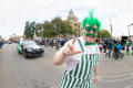 Photograph: [Man in costume at UNT Homecoming parade]