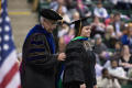 Photograph: [Graduate student at UNT Fall Commencement]