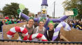 Photograph: [Float from UNT Homecoming parade]