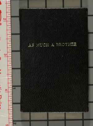Primary view of object titled 'Elihu Burritt: as much a brother [variant binding]'.