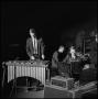 Photograph: [Lab Band members playing the vibraphone and other instruments]
