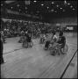 Photograph: [1974 wheelchair basketball tournament game]
