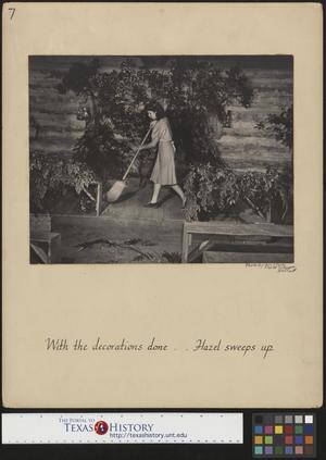 Primary view of object titled '[Hazel Petrey sweeps the altar(1)]'.