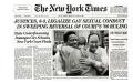 Thumbnail image of item number 1 in: '["Justices, 6-3, Legalize Gay Sexual Conduct in Sweeping Reversal of Court's '86 Ruling" article, JUne 27, 2003]'.