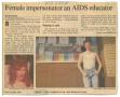Clipping: [Clipping: Female impersonator an AIDS educator]