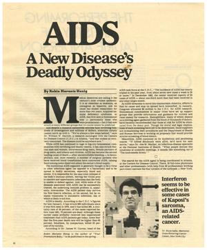 Primary view of object titled '[Clipping: AIDS: A new disease's deadly odyssey]'.