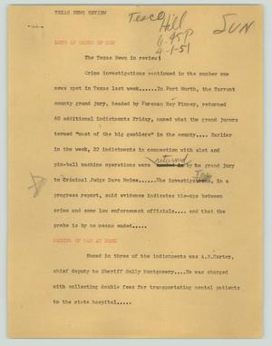 Primary view of object titled '[News Script: Texas News Review]'.