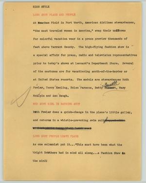 Primary view of object titled '[News Script: High Style]'.
