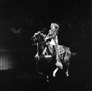 Primary view of object titled '[Photograph of Woman on Horse]'.
