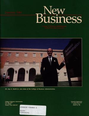 Primary view of object titled 'New Business: College of Business Administration North Texas State University'.