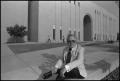 Photograph: [A. M. Willis outside of Willis library]