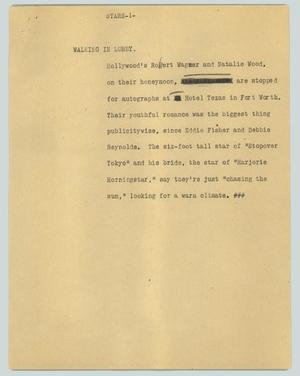 Primary view of object titled '[News Script: Stars]'.