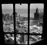 Photograph: [Downtown Chicago through a window]
