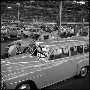 Primary view of object titled '[Automobiles in a factory, 7]'.