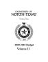 Book: University of North Texas Budget: 2009-2010, Volume 2