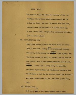 Primary view of object titled '[News Script: Skeet]'.