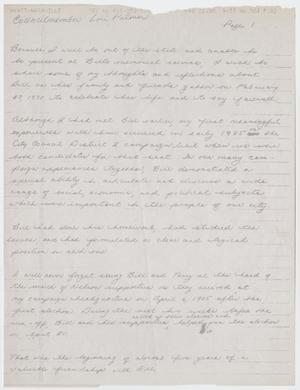 Primary view of object titled '[Fax: Handwritten Letter from Lori Palmer]'.