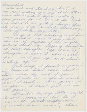 Primary view of object titled '[Handwritten Letter: Third Letter to Bill]'.