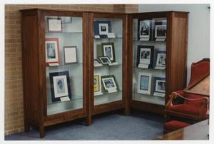 Primary view of object titled '[Sarah T. Hughes corner display case 1]'.