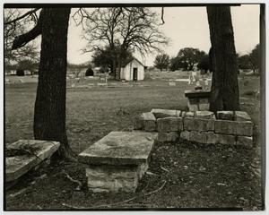 Primary view of object titled '[Photograph of a graveyard]'.