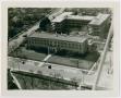 Thumbnail image of item number 1 in: '[Aerial photograph of Marquis Hall with Terrill Hall under construction]'.