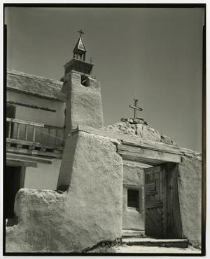 Primary view of object titled '[Photograph of a Spanish mission]'.