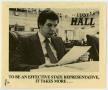 Primary view of [Campaign advertisement for Lanny Hall's re-election]