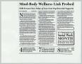 Text: [Copy of Article: Mind-Body Wellness Link Probed]