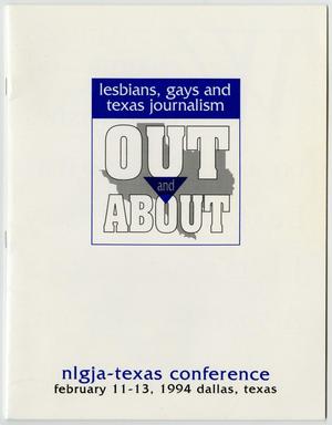Primary view of object titled '[Schedule and program for the lesbians, gays and texas journalism out and about state conference]'.