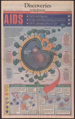 Primary view of object titled '[Newspaper article: AIDS, The State of the Science]'.
