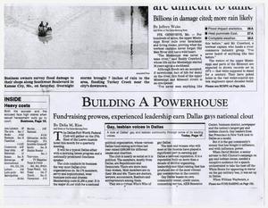 Primary view of object titled '[Newspaper copies: Building a Powerhouse]'.