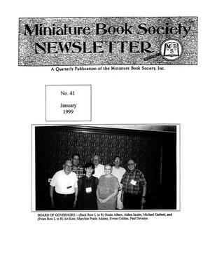 Primary view of object titled 'Miniature Book Society Newsletter, Number 41, January 1999'.