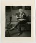 Photograph: [Photograph of man in art gallery]