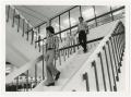 Photograph: [Students descending stairs at A. M. Willis, Jr. Library]