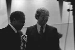 Primary view of object titled '[Photograph of Slide Hampton and Neil Slater]'.