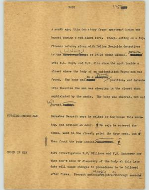 Primary view of object titled '[News Script: Body]'.