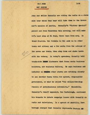 Primary view of object titled '[News Script: Big John]'.