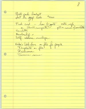 Primary view of object titled '[Handwritten notes about budgeting]'.