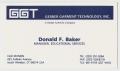 Text: [Donald F. Baker business card]