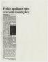 Clipping: [Photocopy of a Dallas Times Herald article about Mica England challe…