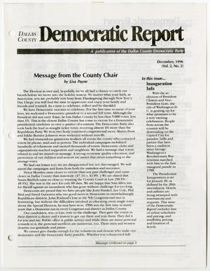 Primary view of object titled '[December 1996 issue of the Dallas County Democratic Report newsletter]'.