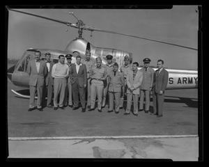 Primary view of object titled '[Maintenance class standing in front of the H-40]'.