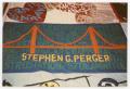 Photograph: [Quilt Section with Dedications to Ernie Paganano and Stephen G. Perg…