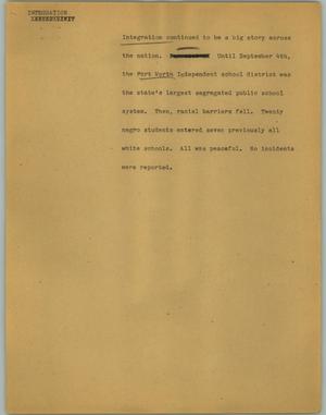 Primary view of object titled '[News Script: Integration]'.
