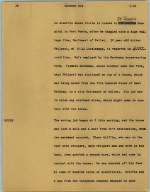 Primary view of object titled '[News Script: Shocked man]'.