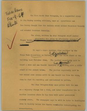 Primary view of object titled '[News Script: Witness]'.