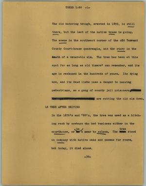 Primary view of object titled '[News Script: Trees]'.